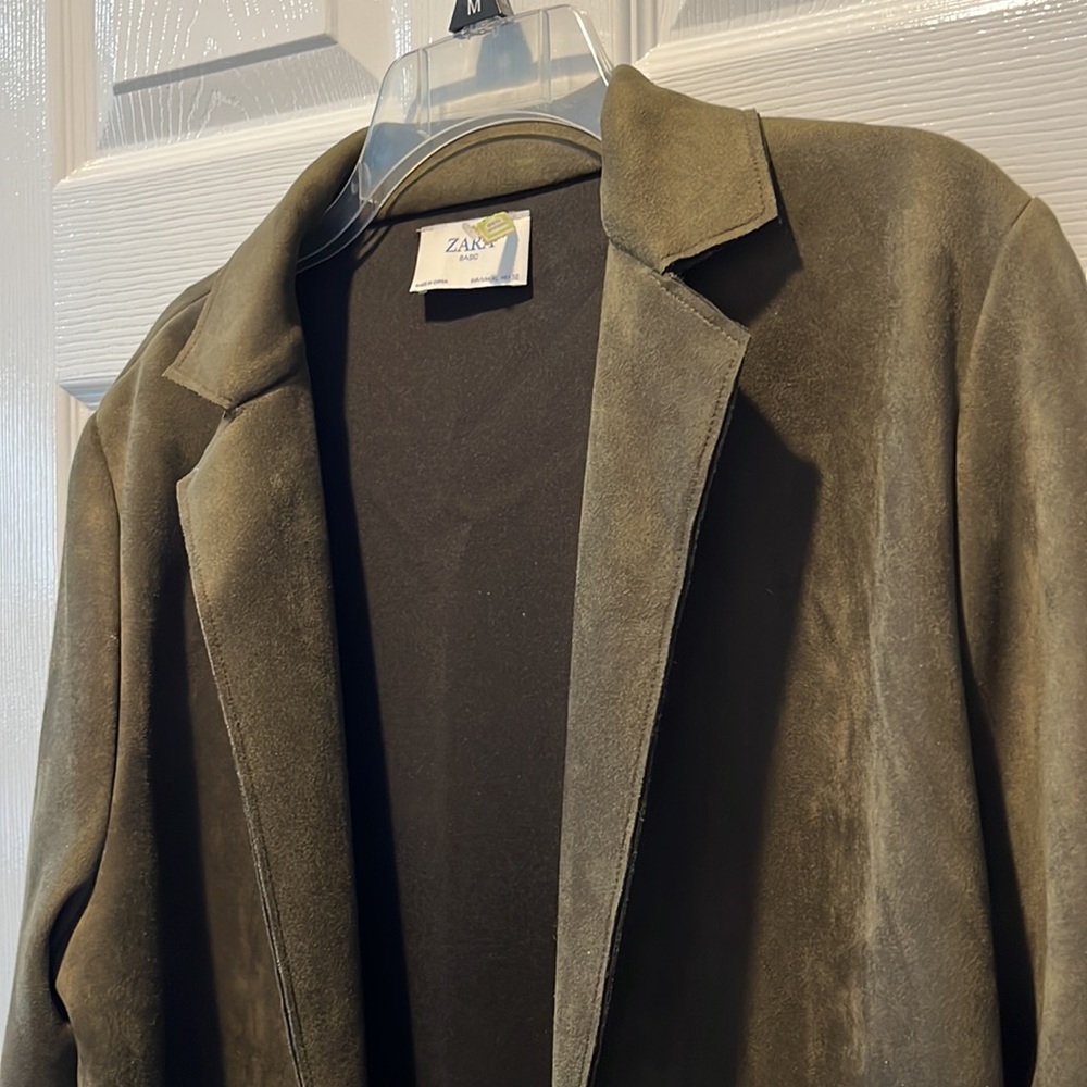 Zara long jacket olive green XL - Picture 4 of 5